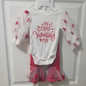 First Valentine's Day Baby Girl Outfit